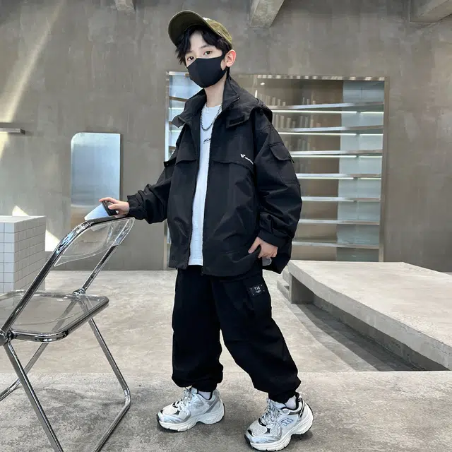 木木屋 亲肤字母舒适柔软轻盈夹克外套青少年
