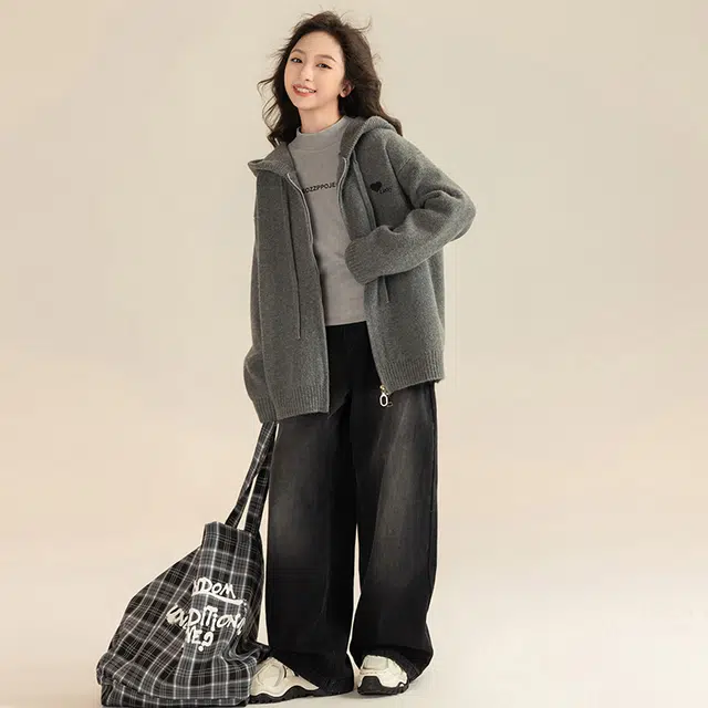 木木屋 舒适拉链连帽亲肤夹克外套 青少年