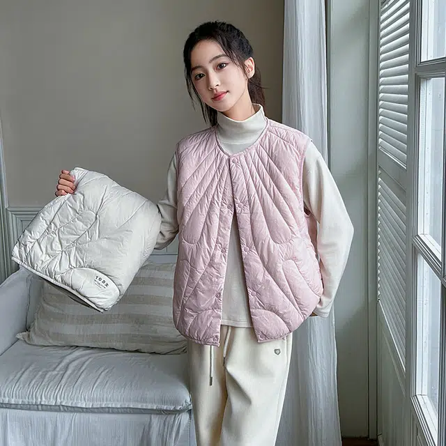 木木屋羽绒服 圆领舒适洋气无袖 青少年