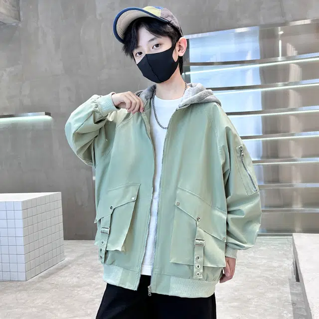 木木屋 舒适连帽拉链夹克外套 青少年