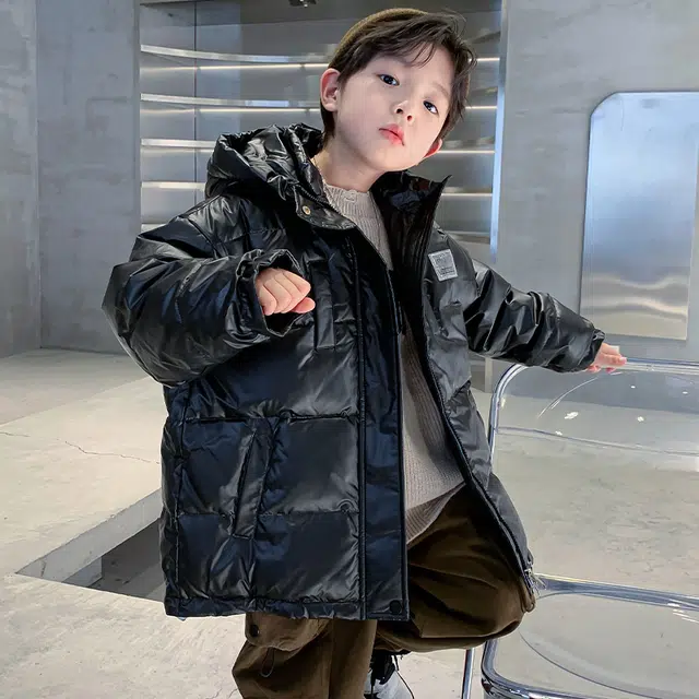 木木屋 连帽洋气简约纯色长袖羽绒服 青少年