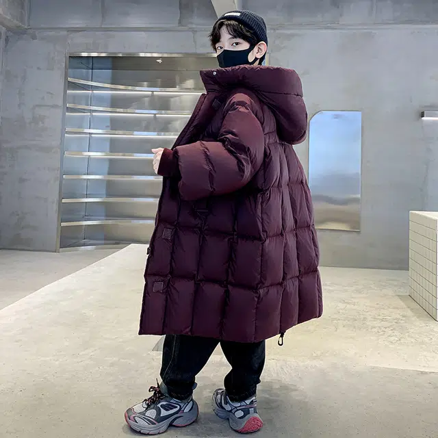木木屋 连帽洋气纯色休闲长袖羽绒服 青少年