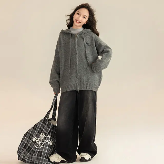 木木屋 舒适拉链连帽亲肤夹克外套 青少年