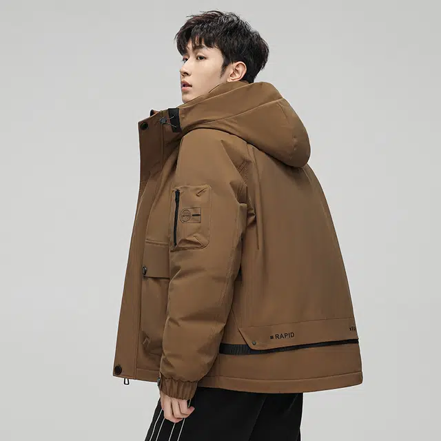 鸭鸭 户外登山工装加厚保暖羽绒服 男女同款