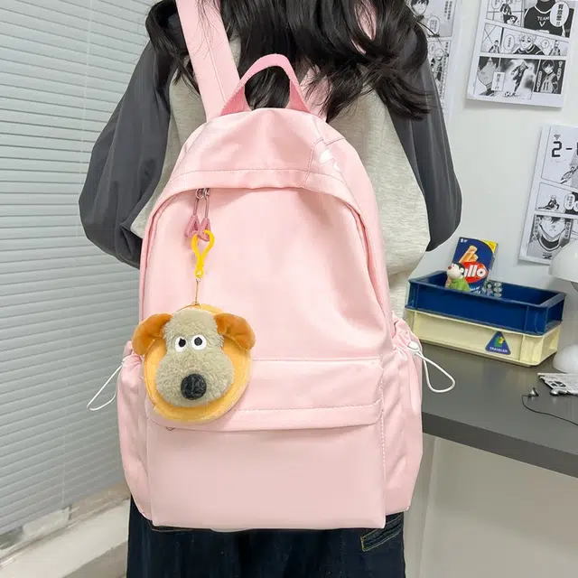 單倉 高颜值可爱搞怪软萌减龄学生休闲逛街通勤 尼龙布 书包背包双肩包 女款 黄色