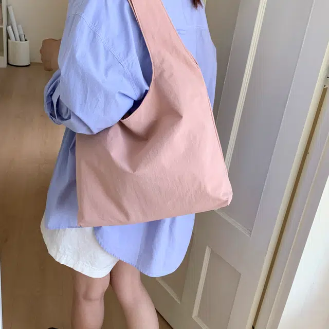 單倉 纯色简约优雅设计轻便耐磨学院风腋下斜挎包初高中学生大容量通勤百搭手提包 布 单肩包 常规 女款 白色/黑色/黄色/蓝色/粉色