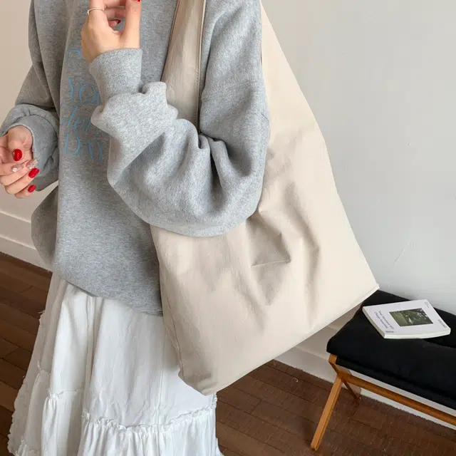 單倉 纯色简约优雅设计轻便耐磨学院风腋下斜挎包初高中学生大容量通勤百搭手提包 布 单肩包 常规 女款 白色/黑色/黄色/蓝色/粉色