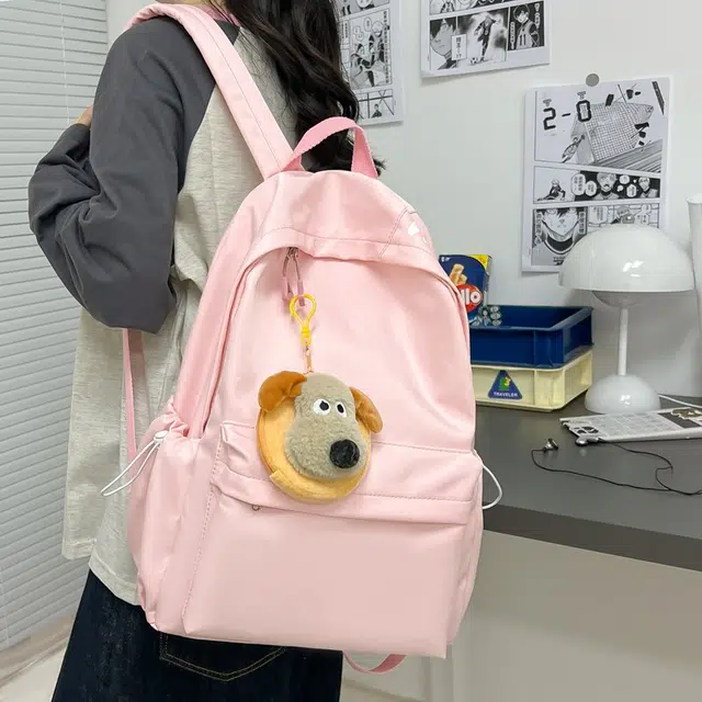 單倉 高颜值可爱搞怪软萌减龄学生休闲逛街通勤 尼龙布 书包背包双肩包 女款 黄色