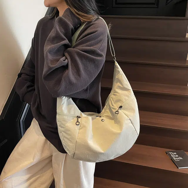 單倉 韩系简约时尚 布 单肩包 常规 男女同款情侣款 米白色/绿色/酒红色/黑色