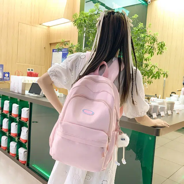 單倉 日系高颜值简约设计通勤百搭 尼龙 双肩包 常规 男女同款情侣款 多色