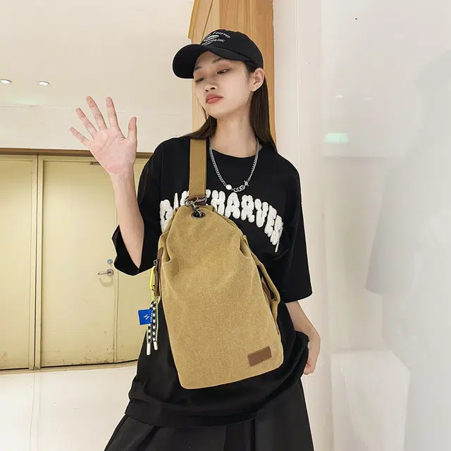 單倉 休闲复古时尚 帆布 斜挎包帆布包 常规 男女同款情侣款 多色