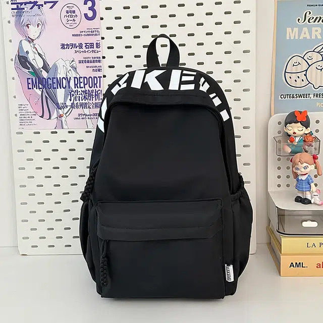 單倉 日系简约高级感时尚百搭 尼龙 双肩包 女款 白色/粉色/蓝色/黄色/红色/黑色