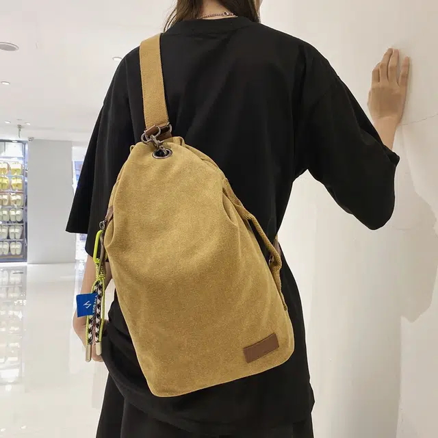單倉 休闲复古时尚 帆布 斜挎包帆布包 常规 男女同款情侣款 多色