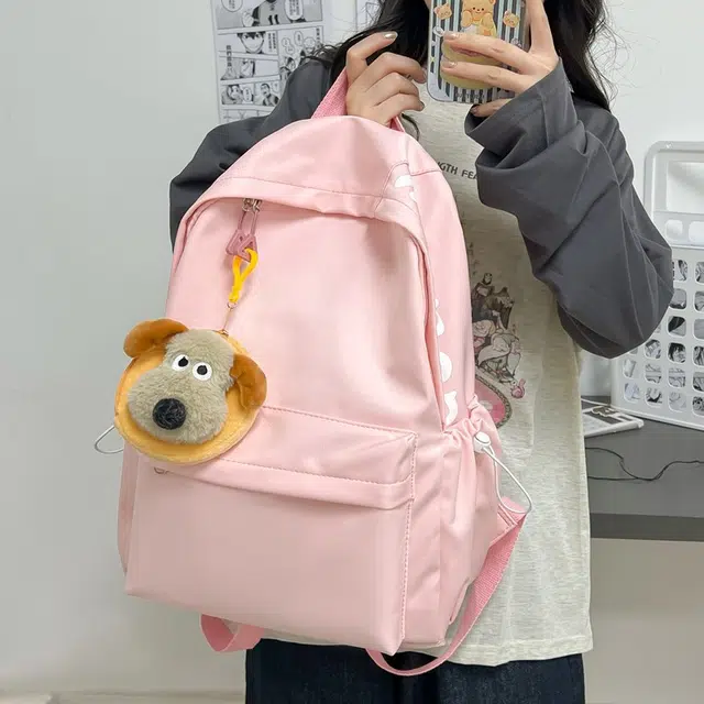 單倉 高颜值可爱搞怪软萌减龄学生休闲逛街通勤 尼龙布 书包背包双肩包 女款 黄色