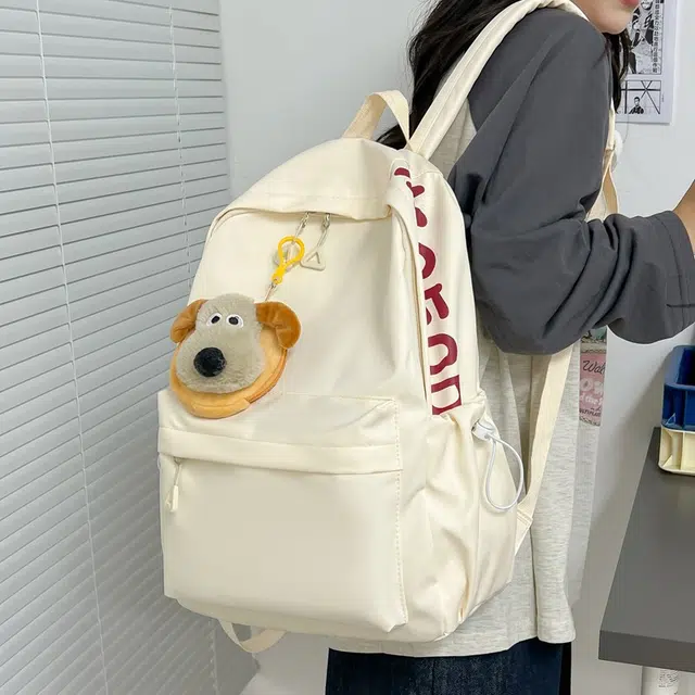 單倉 高颜值可爱搞怪软萌减龄学生休闲逛街通勤 尼龙布 书包背包双肩包 女款 黄色