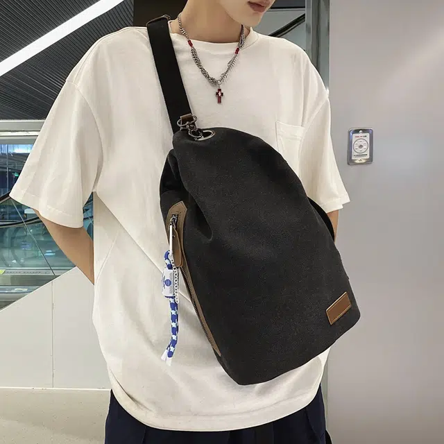 單倉 休闲复古时尚 帆布 斜挎包帆布包 常规 男女同款情侣款 多色