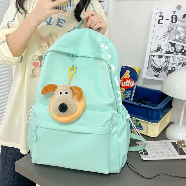 單倉 高颜值可爱搞怪软萌减龄学生休闲逛街通勤 尼龙布 书包背包双肩包 女款 黄色