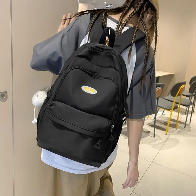 單倉 日系高颜值简约设计通勤百搭 尼龙 双肩包 常规 男女同款情侣款 多色