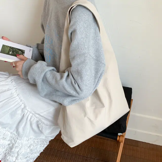 單倉 纯色简约优雅设计轻便耐磨学院风腋下斜挎包初高中学生大容量通勤百搭手提包 布 单肩包 常规 女款 白色/黑色/黄色/蓝色/粉色