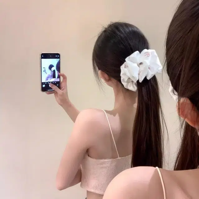 水中玉 韩系蝴蝶结泡泡抓夹后脑勺马尾夹高级感香蕉夹发卡头饰#好运 亚克力 发夹 女款