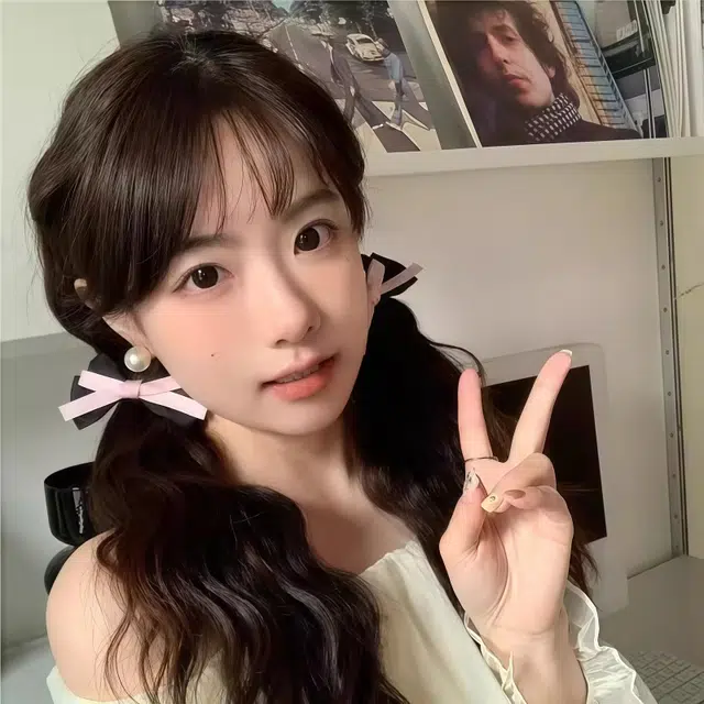 水中玉 可爱温柔发饰公主头韩系侧边夹甜心双重蝴蝶结发卡夹子 合金 发夹 女款