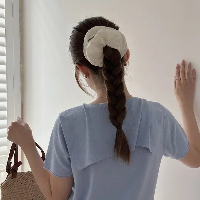 水中玉 仙气褶皱大肠发圈肥肠扎头发饰丸子头发绳头饰 布艺 头绳 女款