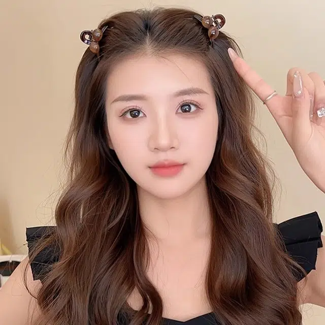 水中玉 前额刘海碎发鲨鱼夹 亚克力 发夹 女款