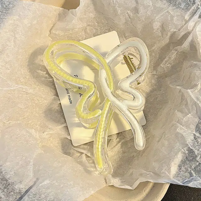 水中玉 果冻渐变蝴蝶抓夹女高级感盘发鲨鱼夹大号发量多发卡头饰 发夹 女款