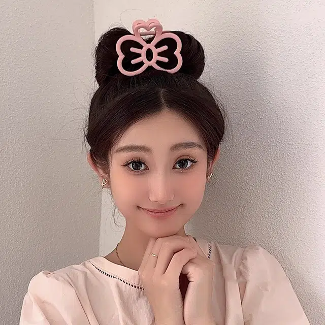 水中玉 甜美可爱镂空蝴蝶结发卡在逃公主抓夹高级感夹子鲨鱼夹 发夹 女款