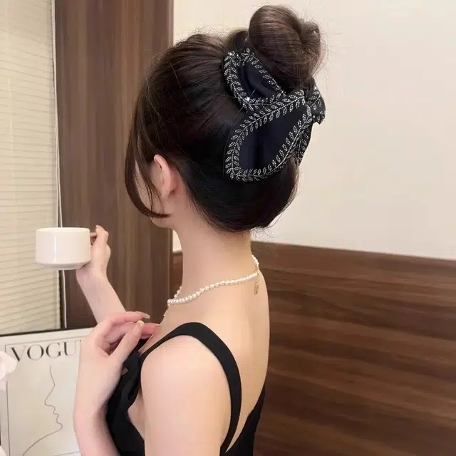 水中玉 轻奢麦穗后脑勺三角大号发量多鲨鱼盘发 亚克力 发夹 女款