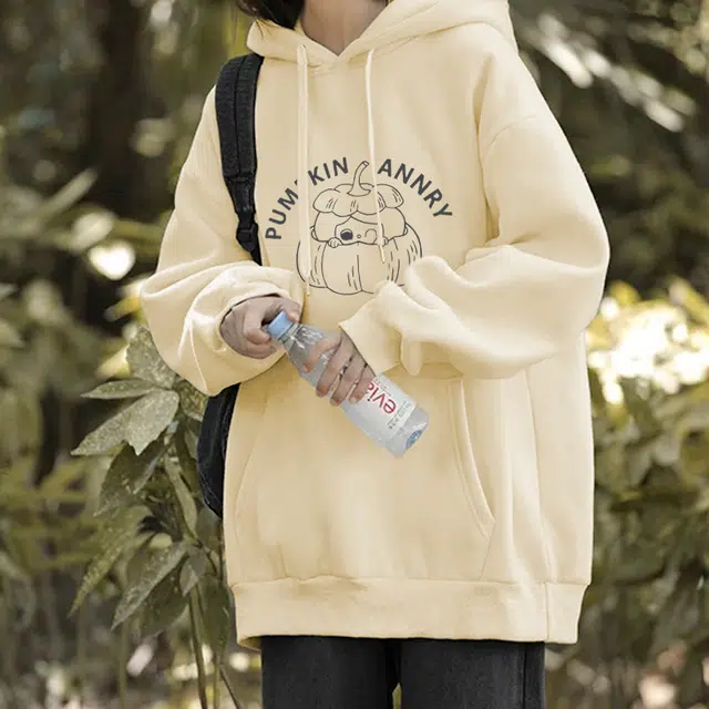 安之伴 简约时尚潮流舒适宽松重磅百搭连帽长袖卫衣 男女同款
