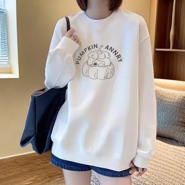 安之伴 俏皮设计感舒适宽松重磅百搭圆领长袖卫衣 男女同款