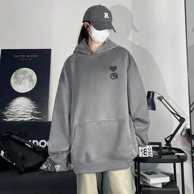 安之伴 连帽简约时尚潮牌加绒加厚舒适宽松显瘦百搭卫衣 男女同款