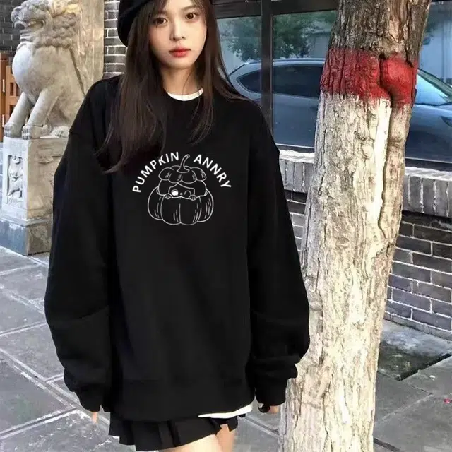 安之伴 俏皮设计感舒适宽松重磅百搭圆领长袖卫衣 男女同款