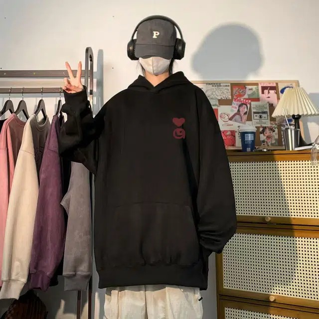 安之伴 连帽简约时尚潮牌加绒加厚舒适宽松显瘦百搭卫衣 男女同款