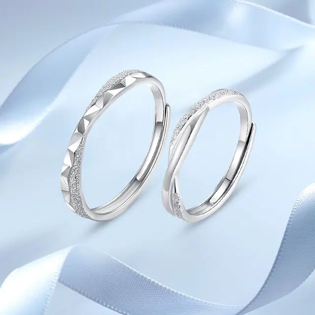 【足银999】 凤祥囍事 老凤祥循环爱恋对戒 时尚高级感简约开口设计 日常通勤约会百搭 恋爱告白精美礼盒#好运 纯银 戒指 男女同款情侣款