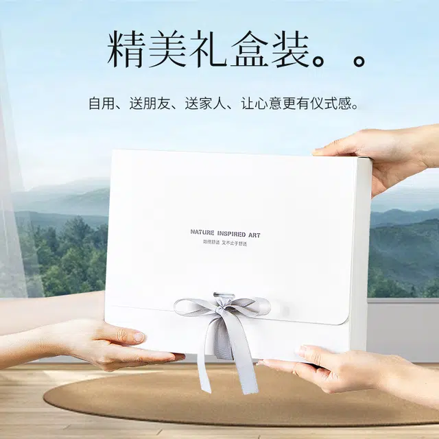 对你的私语 舒适透气翻领短袖上衣休闲家居服简约长裤睡衣套装 男款 礼盒装