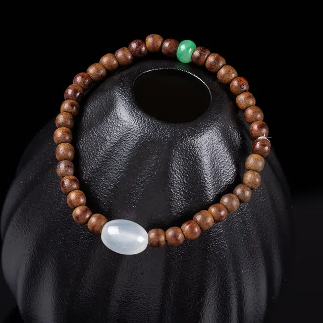 执福 冰润桶珠 圆珠 檀木 手串 男女同款情侣款