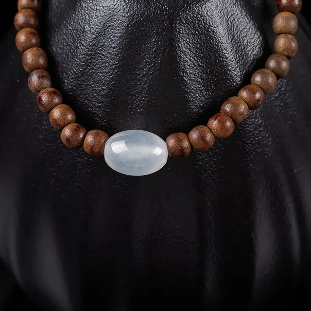 执福 冰润桶珠 圆珠 檀木 手串 男女同款情侣款