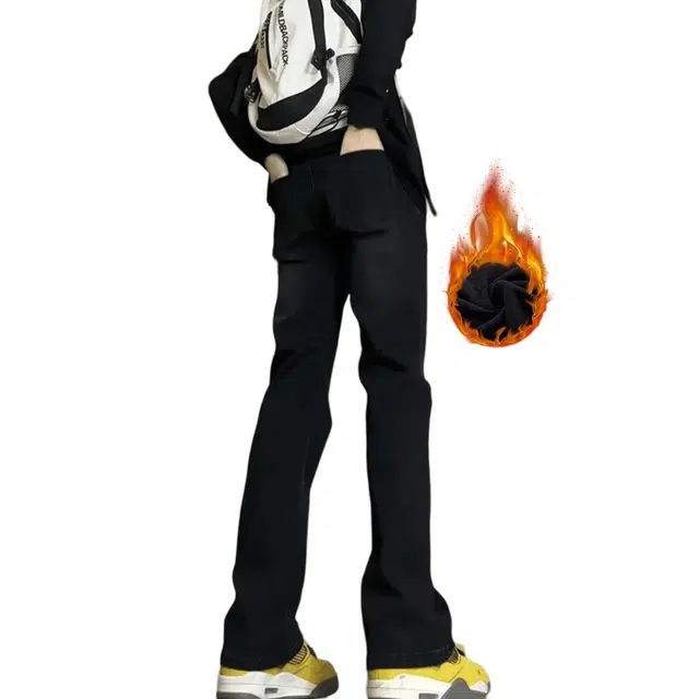 布客行 美式高街风做旧水洗弯刀裤 通勤舒适显高显瘦款式多样满足需求牛仔裤 男女同款