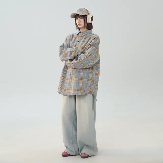 D&W Vintage Plaid Shirt Jacket