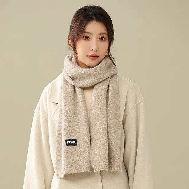 匹克 秋冬季保暖高级感针织 加绒帽保暖手套三件套 绒线围巾 男女同款情侣款
