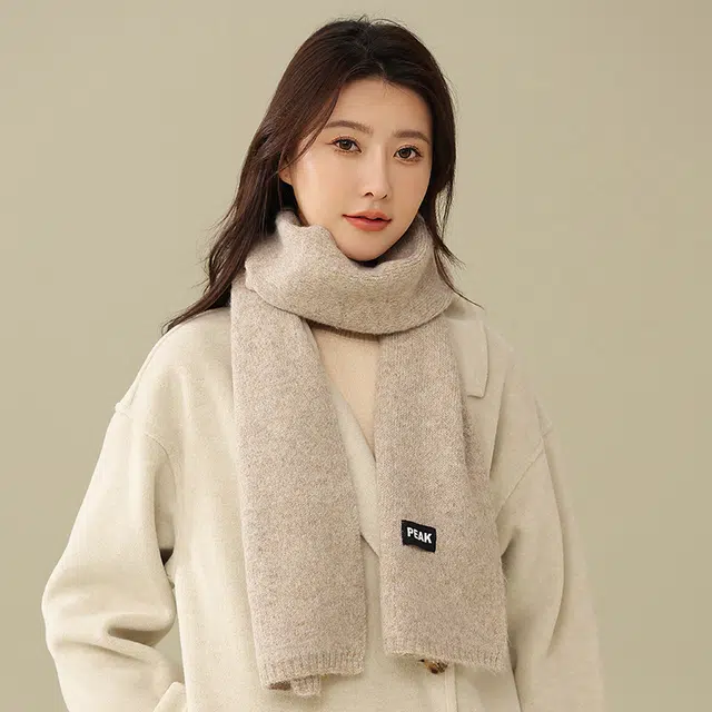 匹克 秋冬季保暖高级感针织 加绒帽保暖手套三件套 绒线围巾 男女同款情侣款