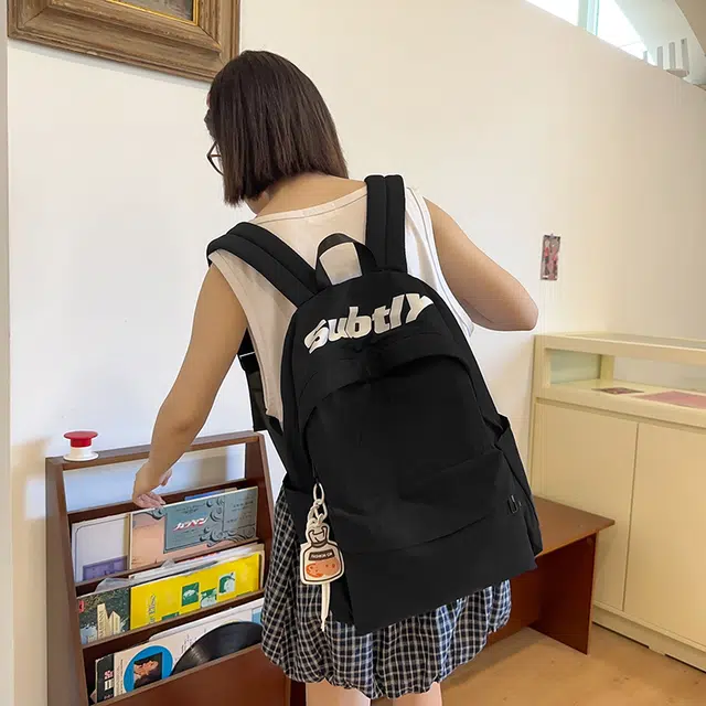 雅鹿 高街时尚潮流简约小众 尼龙 双肩包 男女同款情侣款 多色