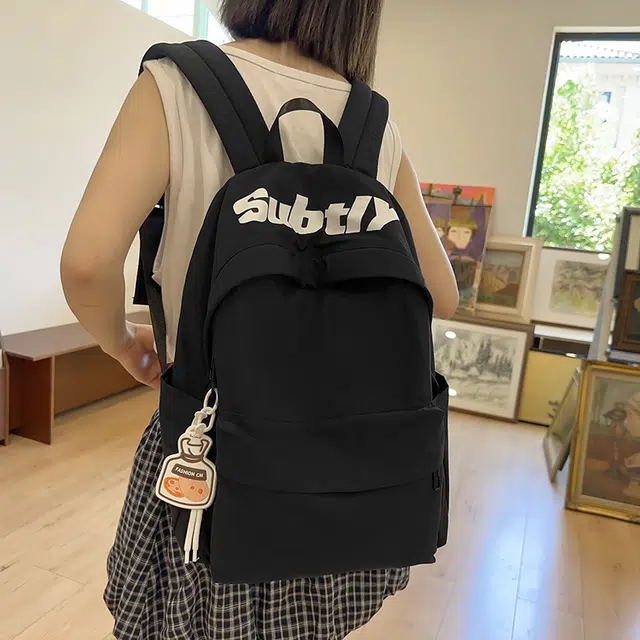 雅鹿 高街时尚潮流简约小众 尼龙 双肩包 男女同款情侣款 多色