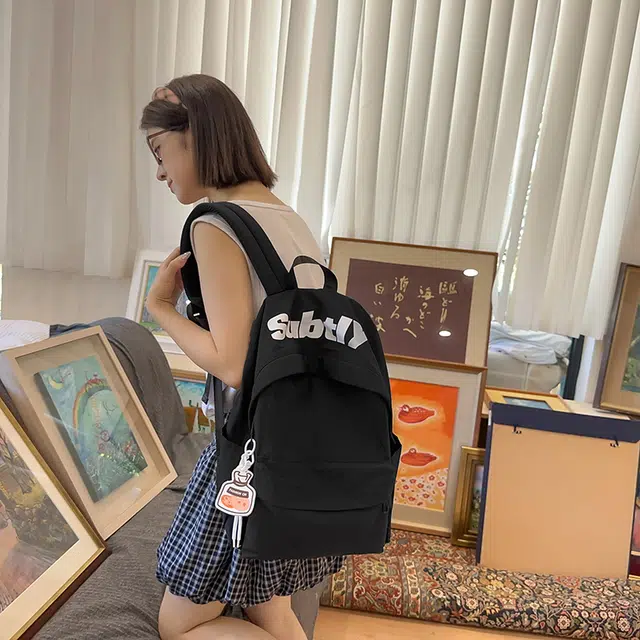 雅鹿 高街时尚潮流简约小众 尼龙 双肩包 男女同款情侣款 多色