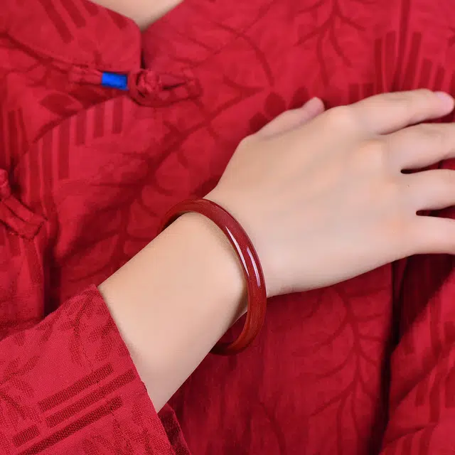 石在行 心经 本命年平安转运 复古吉祥新中式 高含量紫金砂#好运 再造辰砂朱砂 手镯 女款