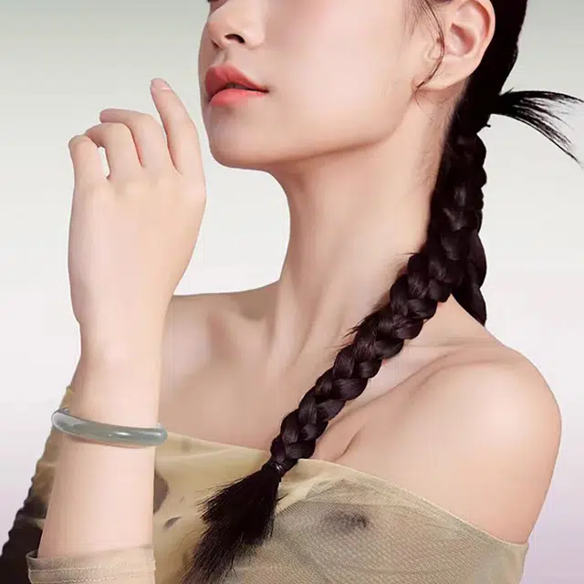 喜福礼 跨年圣诞新春礼高端绿茵茵高级感温婉 玉髓 手镯 女款
