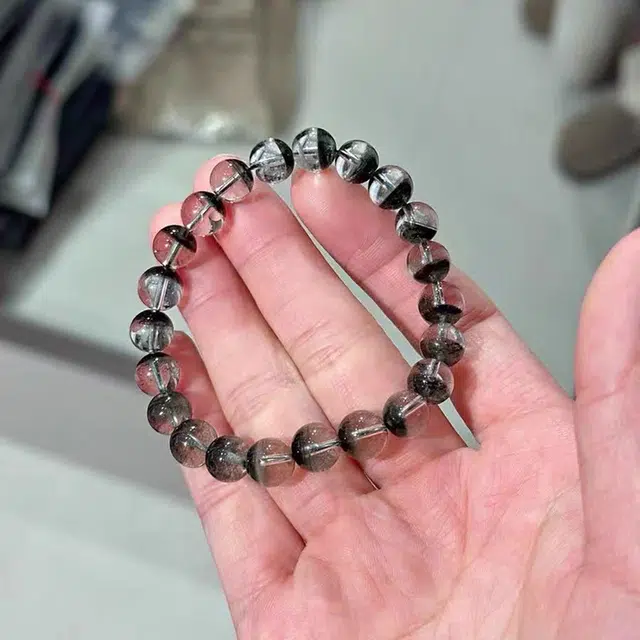 喜福礼 新中式古典优雅白 招财进宝财源滚滚优雅好运顺利平安富贵天然 绿幽灵 手串 男女同款情侣款