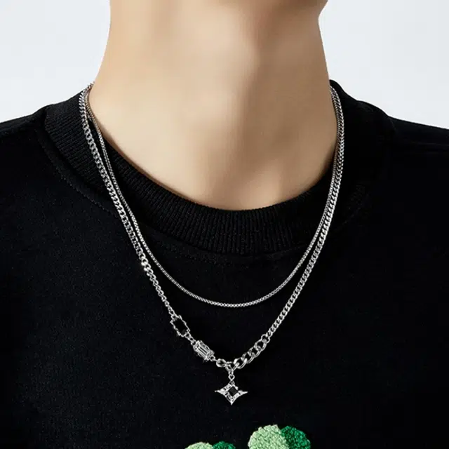 芊淑歆 时尚嘻哈街头潮流高级感百搭中性冷淡风个性 钛钢 项链 男款